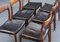 Black Leather Dining Chairs by Niels Otto Moller, 1960s, Set of 6 3