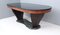 Vintage Dining Table with Opaline Glass Top and Marble Base by Vittorio Dassi 1