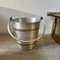 French Art Deco Aluminum Wine Cooler and Ice Buckets from Reneka, 1930s, Set of 3 8