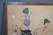 Artista di scuola francese, Il picnic degli alpinisti, Disegno a china e acquerello, XX secolo, Con cornice, Immagine 6