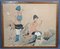 Artista di scuola francese, Il picnic degli alpinisti, Disegno a china e acquerello, XX secolo, Con cornice, Immagine 1