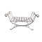 Vintage Roman Style Iron Bed Stool, Image 3