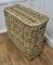 Vintage French Wicker Laundry Basket with Lid, 1920s 5