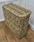 Vintage French Wicker Laundry Basket with Lid, 1920s, Image 5