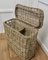 Vintage French Wicker Laundry Basket with Lid, 1920s, Image 4