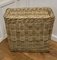 Vintage French Wicker Laundry Basket with Lid, 1920s, Image 6