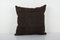 Handwoven Black Organic Hemp Kilim Cushion 1