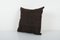 Handwoven Black Organic Hemp Kilim Cushion 2