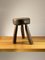 French Modernist Brutalist Tripod Stool, 1950s 1