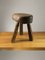 French Modernist Brutalist Tripod Stool, 1950s 5