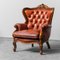 Leather and Wood Armchairs, 1950s, Set of 2, Image 2