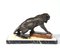 Art Deco Tiger, 1930, Patinated Bronze on Marble and Onyx, Image 9