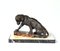 Art Deco Tiger, 1930, Patinierte Bronze auf Marmor und Onyx 1