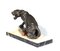 Art Deco Tiger, 1930, Patinated Bronze on Marble and Onyx 6