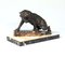 Art Deco Tiger, 1930, Patinated Bronze on Marble and Onyx 2