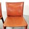 Sedie modello Cab in pelle di Mario Bellini per Cassina, anni '70, set di 4, Immagine 9