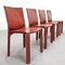 Leather Model Cab Chairs by Mario Bellini for Cassina, 1970s, Set of 4 1