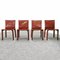 Leather Model Cab Chairs by Mario Bellini for Cassina, 1970s, Set of 4 5