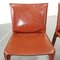 Leather Model Cab Chairs by Mario Bellini for Cassina, 1970s, Set of 4 6