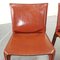 Leather Model Cab Chairs by Mario Bellini for Cassina, 1970s, Set of 4, Image 6