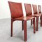 Leather Model Cab Chairs by Mario Bellini for Cassina, 1970s, Set of 4 2