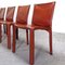 Leather Model Cab Chairs by Mario Bellini for Cassina, 1970s, Set of 4, Image 4