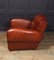 French Moustache Back Leather Club Chair, 1940s 5