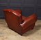 French Moustache Back Leather Club Chair, 1940s 8