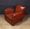 French Moustache Back Leather Club Chair, 1940s 4