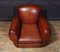 Club chair in pelle con schienale baffi, Francia, anni '40, Immagine 10