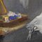 Alphonse Jules Debaene, Ritratto di donna che cuce, Olio su tela, Inizio XX secolo, Con cornice, Immagine 6