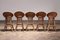 French Bohemian Style Bar Stools with Bamboo Frames, 1970, Set of 5, Image 14