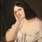 Artiste Italien, Portrait d'une Jeune Femme, 1850, Huile sur Toile, Encadrée 15