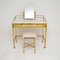 Vintage French Marble and Brass Dressing Table & Stool attributed to Georges Raimbaud, 1960, Set of 2 2