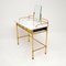 Vintage French Marble and Brass Dressing Table & Stool attributed to Georges Raimbaud, 1960, Set of 2 4