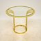 Table d'Appoint Style Hollywood Regency Vintage en Laiton, 1970s 2
