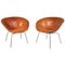 Danish Pot Chairs by Arne Jacobsen for Fritz Hansen, 1950s, Set of 2 1