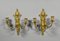 French Gilt Bronze Wall Candelabra, 1890s, Set of 2, Image 1