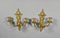 French Gilt Bronze Wall Candelabra, 1890s, Set of 2 2