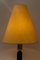 Large Art Deco Wooden Table Lamp with Fabric Shade, Vienna, 1930s 5