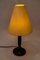 Large Art Deco Wooden Table Lamp with Fabric Shade, Vienna, 1930s 7