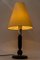 Large Art Deco Wooden Table Lamp with Fabric Shade, Vienna, 1930s 8