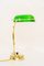 Art Deco Swiveling Banker Table Lamp with Green Glass, Vienna, 1920s, Image 1