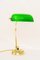 Art Deco Swiveling Banker Table Lamp with Green Glass, Vienna, 1920s 3