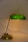 Art Deco Swiveling Banker Table Lamp with Green Glass, Vienna, 1920s, Image 8