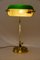 Art Deco Swiveling Banker Table Lamp with Green Glass, Vienna, 1920s, Image 5