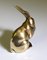 Figura de conejo pequeña de latón dorado, años 70, Imagen 6