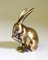 Figura de conejo pequeña de latón dorado, años 70, Imagen 2