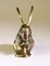 Small Rabbit Figurine in Gilded Brass, 1970s 1