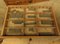 Printers Drawers with Brass Letter Stamps 19